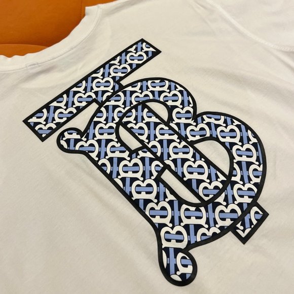 BURBERRY TB MONOGRAM T-SHIRT IN WHITE - Picture 5 of 6